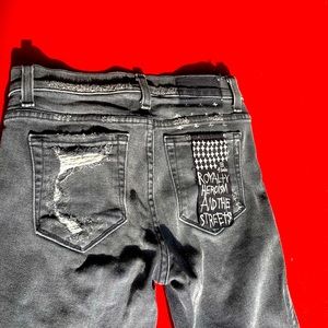 KSUBI Carbon Black/ Grey Midrise Skinny Jeans